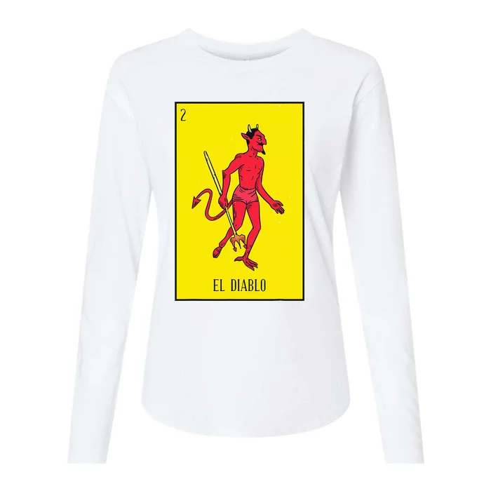 El Diablo Mexican Lottery Culture Womens Cotton Relaxed Long Sleeve T-Shirt