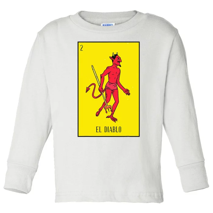 El Diablo Mexican Lottery Culture Toddler Long Sleeve Shirt