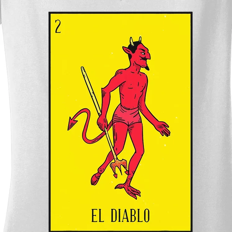 El Diablo Mexican Lottery Culture Women's V-Neck T-Shirt