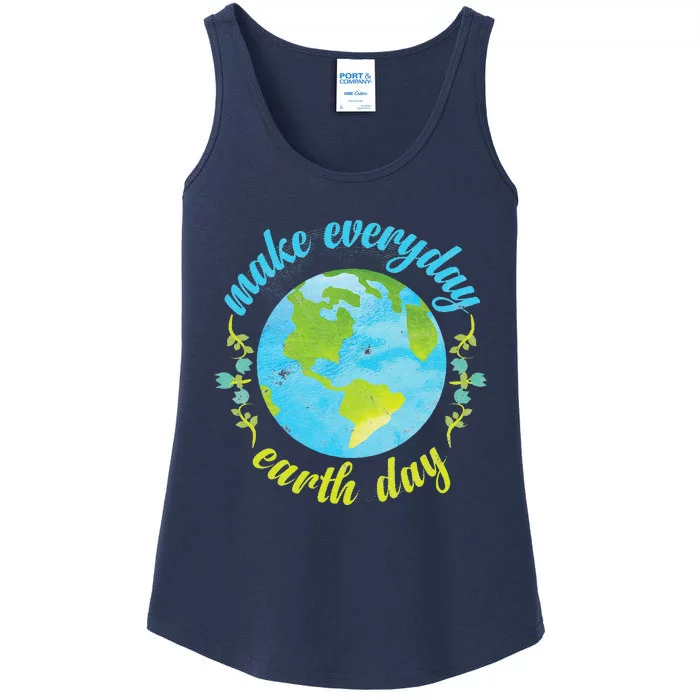 Earth Day Make Everday Earth Day Mother Earth Planet Ladies Essential Tank