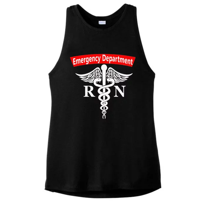 Emergency Department Nursing ER Registered Nurse RN Caduceus Ladies Tri-Blend Wicking Tank