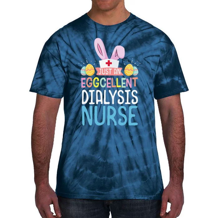 Eggcellent Dialysis Nurse Easter Bunny Ears Medical Tie-Dye T-Shirt