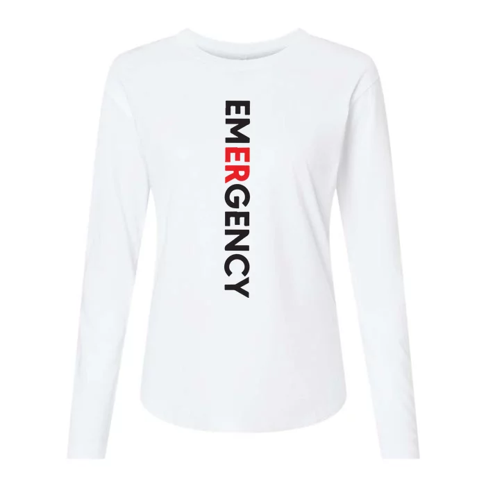 Emergency Department Nurse ER Nurse Womens Cotton Relaxed Long Sleeve T-Shirt