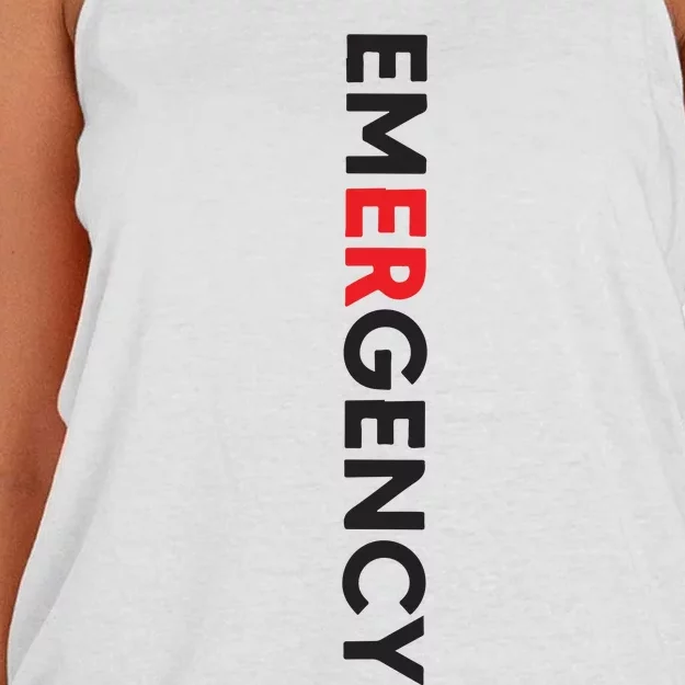 Emergency Department Nurse ER Nurse Women's Knotted Racerback Tank