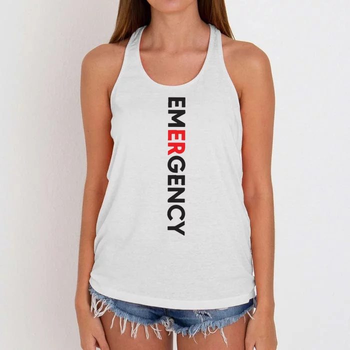 Emergency Department Nurse ER Nurse Women's Knotted Racerback Tank