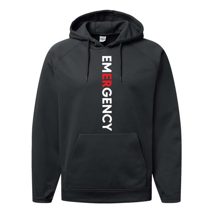 Emergency Department Nurse ER Nurse Performance Fleece Hoodie