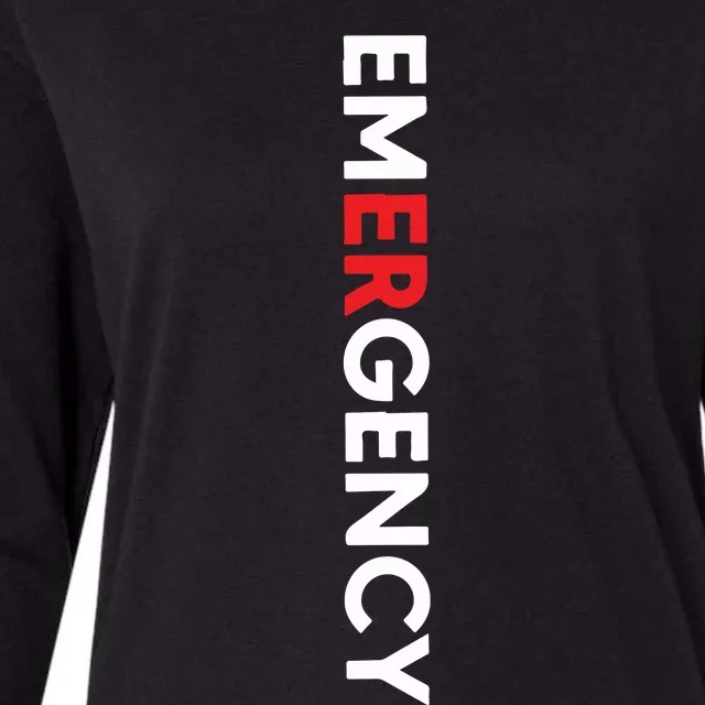 Emergency Department Nurse ER Nurse Womens Cotton Relaxed Long Sleeve T-Shirt