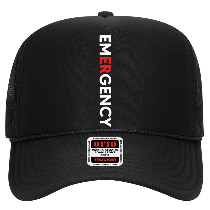 Emergency Department Nurse ER Nurse High Crown Mesh Trucker Hat