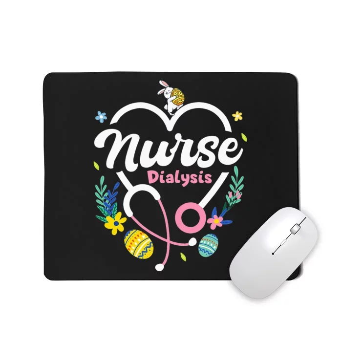 Easter Dialysis Nurse Bunny Easter Egg Stethoscope Nurse Mousepad