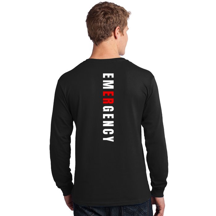 Emergency Department Nurse Front & Back Long Sleeve Shirt