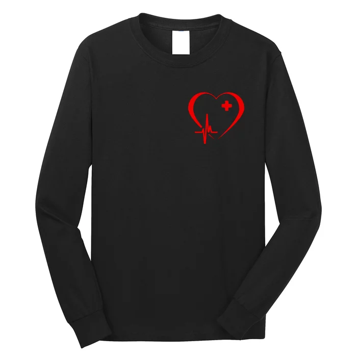 Emergency Department Nurse Front & Back Long Sleeve Shirt