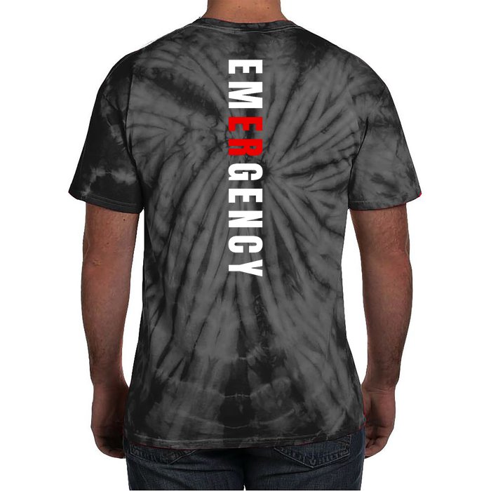 Emergency Department Nurse Front & Back Tie-Dye T-Shirt