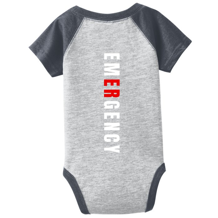 Emergency Department Nurse Front & Back Infant Baby Jersey Bodysuit