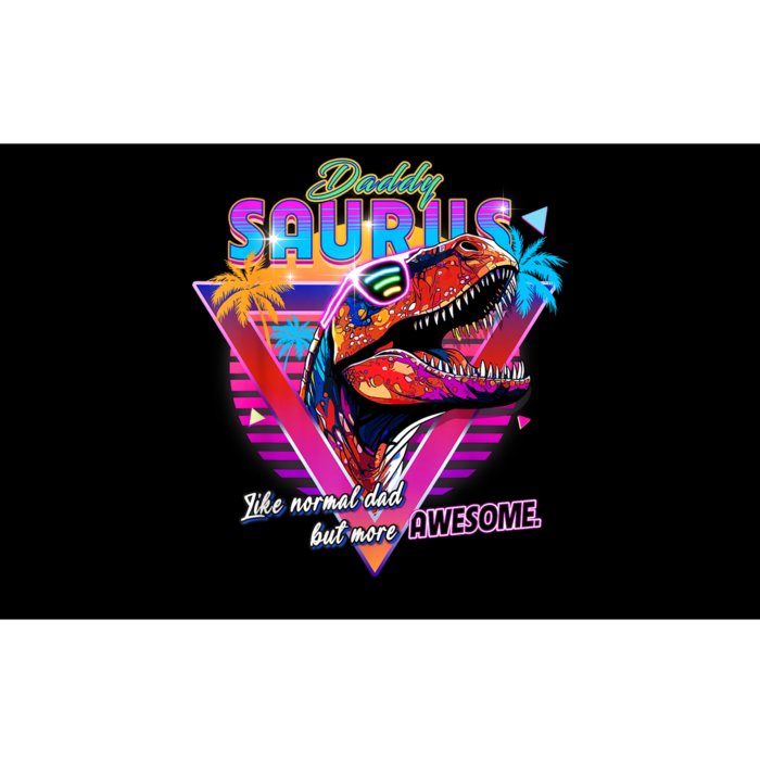 Epic Daddysaurus Neon Retro Cool For Father Of Daughter Bumper Sticker