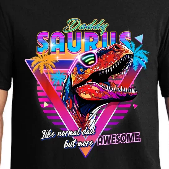 Epic Daddysaurus Neon Retro Cool For Father Of Daughter Pajama Set