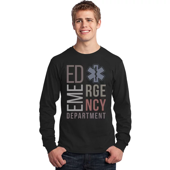 Emergency Department Nurse Nursing Health Care Long Sleeve Shirt