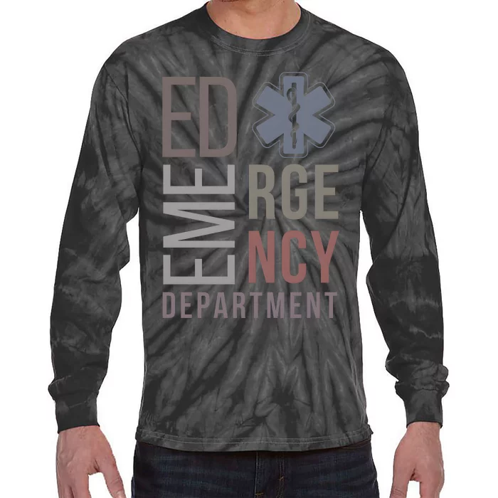 Emergency Department Nurse Nursing Health Care Tie-Dye Long Sleeve Shirt