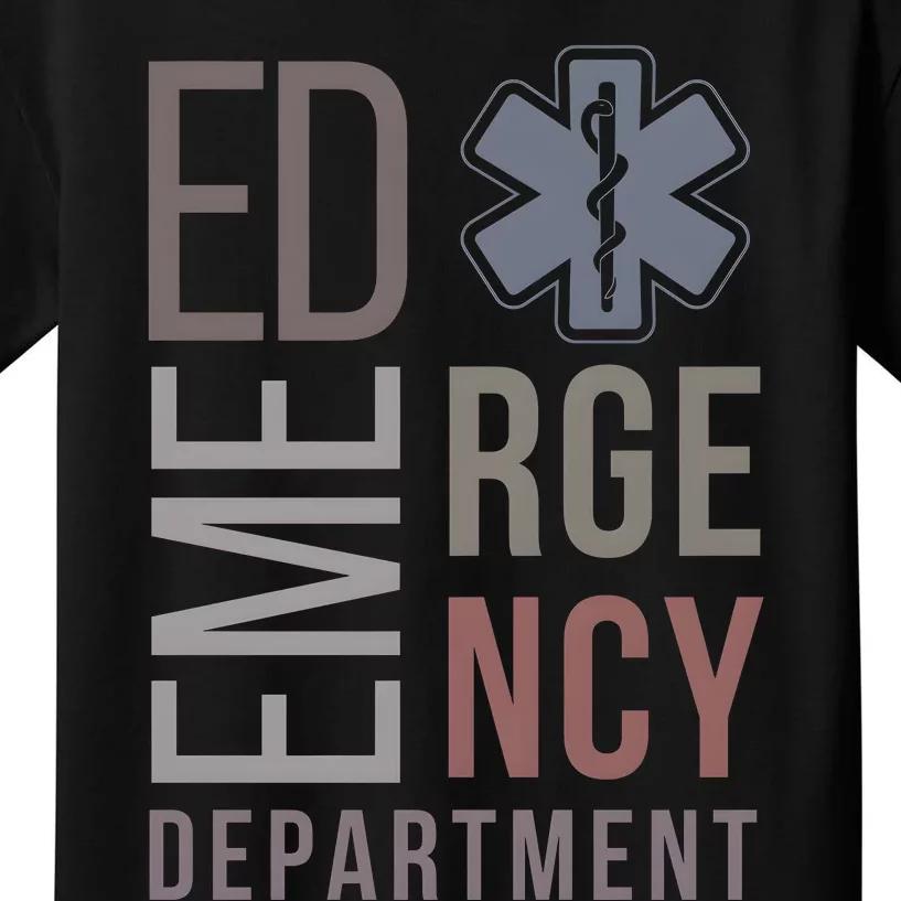 Emergency Department Nurse Nursing Health Care Kids T-Shirt