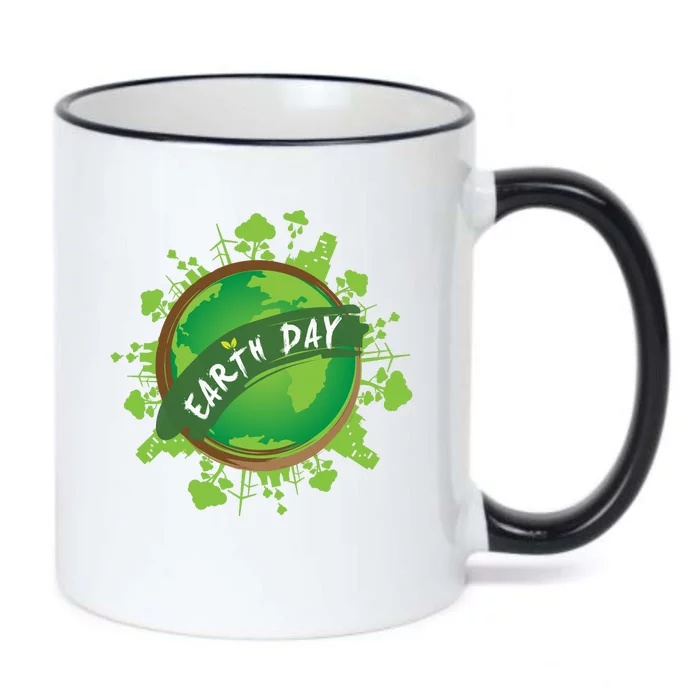 Earth Day Nature Globe Black Color Changing Mug