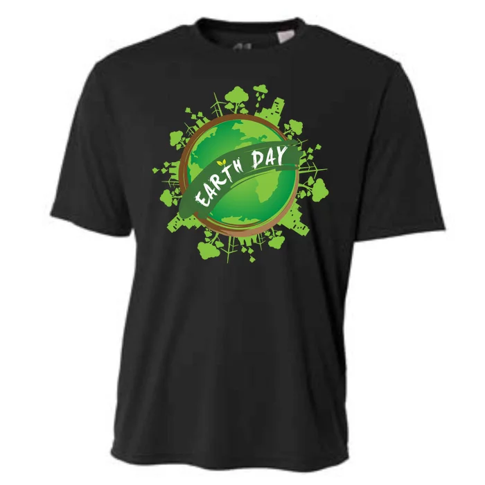 Earth Day Nature Globe Cooling Performance Crew T-Shirt