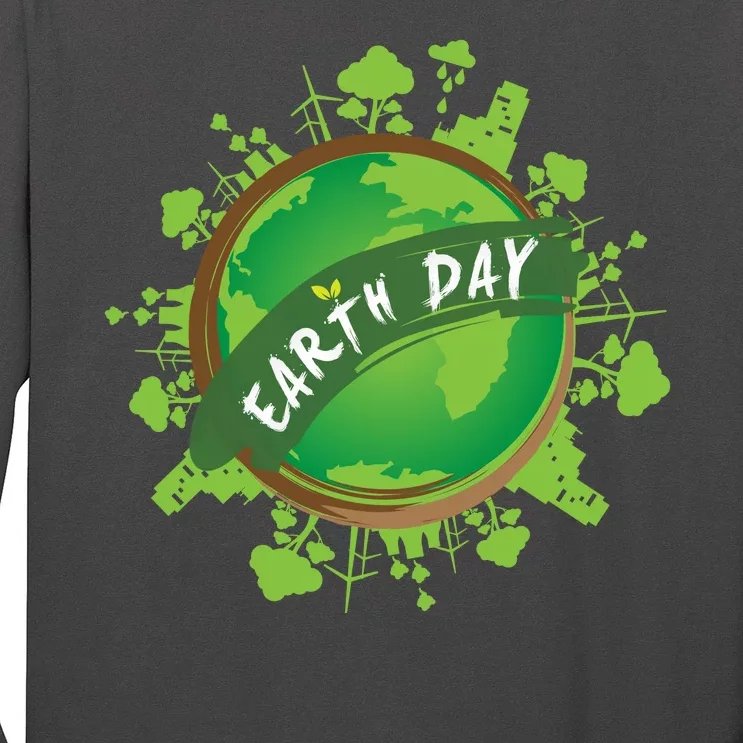 Earth Day Nature Globe Long Sleeve Shirt