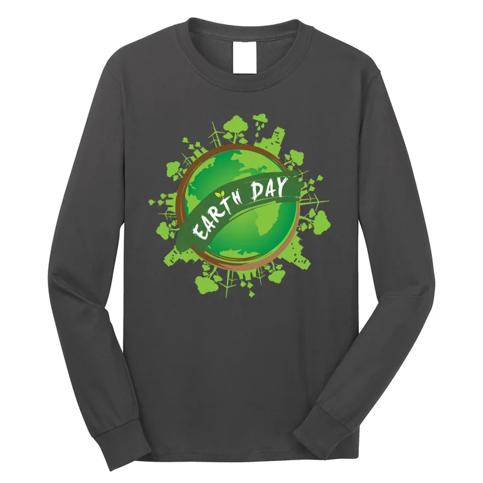 Earth Day Nature Globe Long Sleeve Shirt