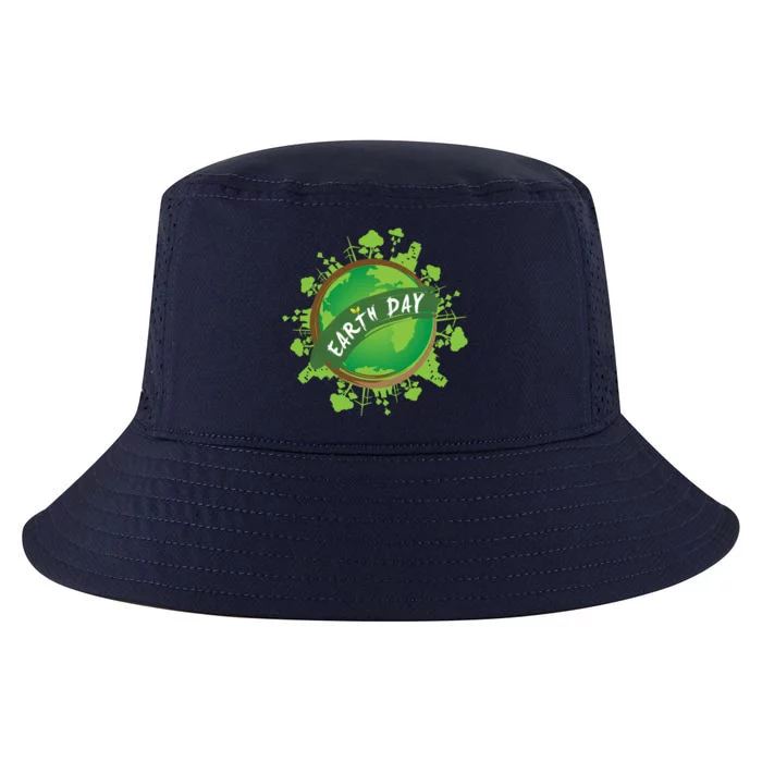 Earth Day Nature Globe Cool Comfort Performance Bucket Hat