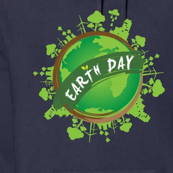 Earth Day Nature Globe Premium Hoodie