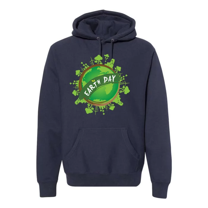 Earth Day Nature Globe Premium Hoodie