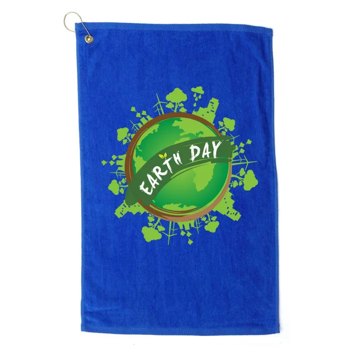 Earth Day Nature Globe Platinum Collection Golf Towel