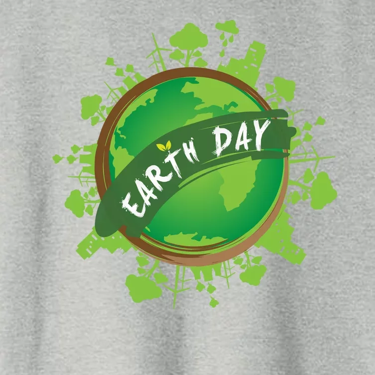 Earth Day Nature Globe Women's Crop Top Tee