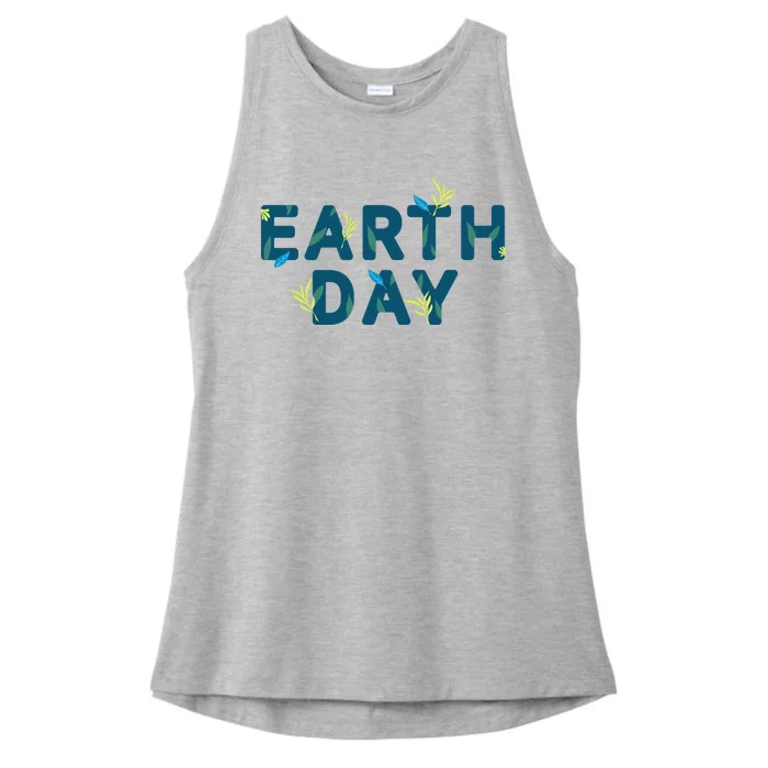 Earth Day Nature Ladies Tri-Blend Wicking Tank