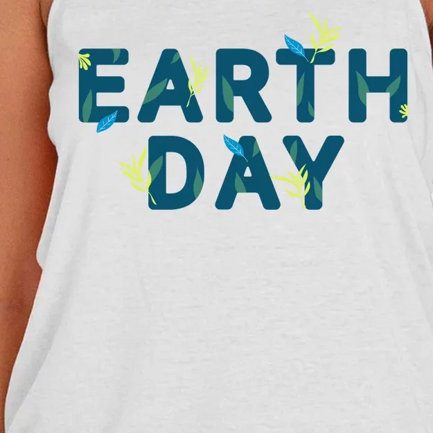 Earth Day Nature Women's Knotted Racerback Tank