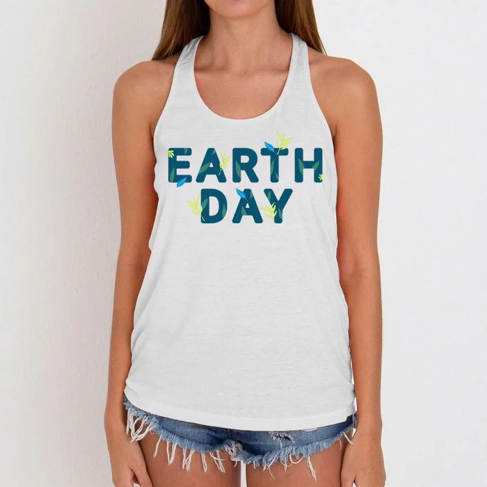 Earth Day Nature Women's Knotted Racerback Tank