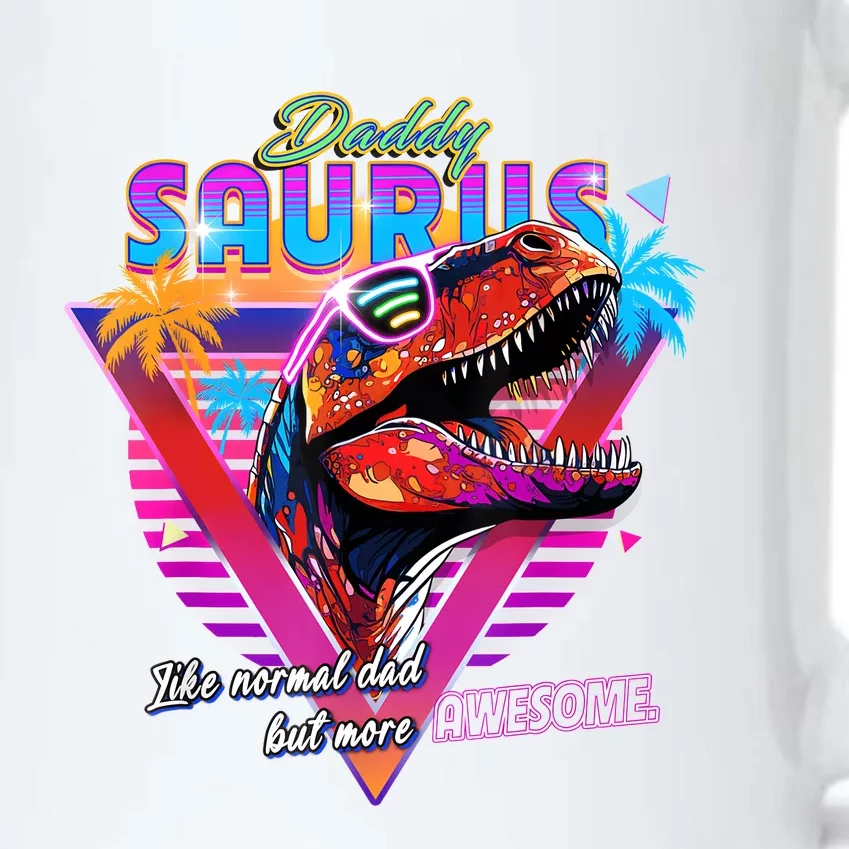 Epic Daddysaurus Neon Retro Cool For Father Of Daughter Black Color Changing Mug