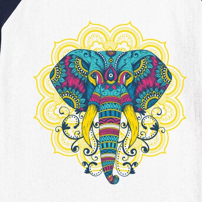 Elephant Dala Oriental Indian African Hinduism Yoga Gift Cool Gift Baseball Sleeve Shirt