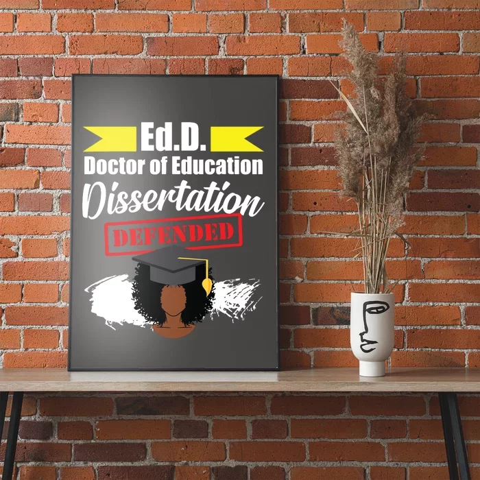 Edd Doctor Of Education Defended Doctorate Graduation Poster