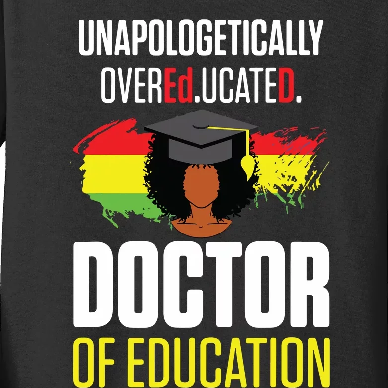 Edd Doctor Of Education Educated Doctorate Graduation Kids Long Sleeve Shirt