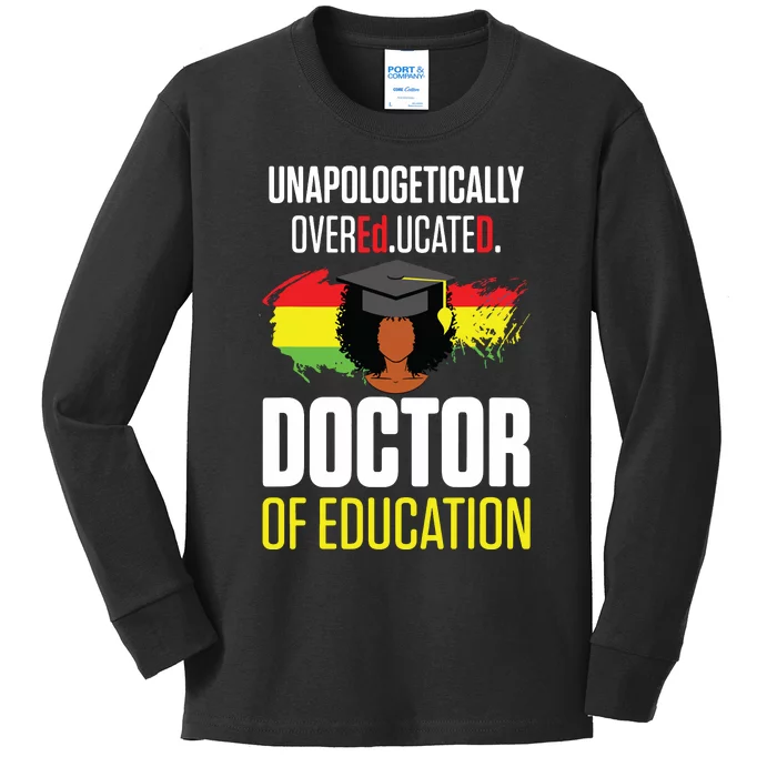 Edd Doctor Of Education Educated Doctorate Graduation Kids Long Sleeve Shirt