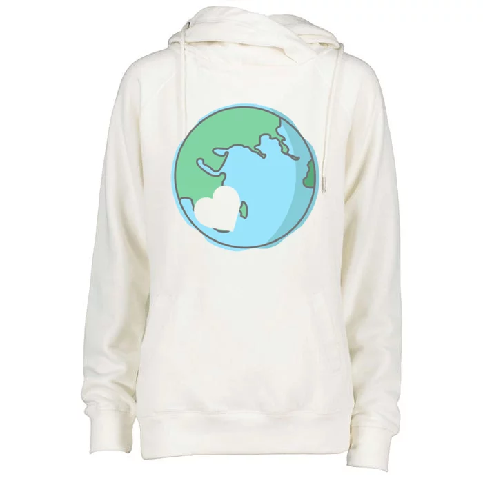 Earth Day One Love Protect The Nature Save Earth Lover Gift Funny Gift Womens Funnel Neck Pullover Hood