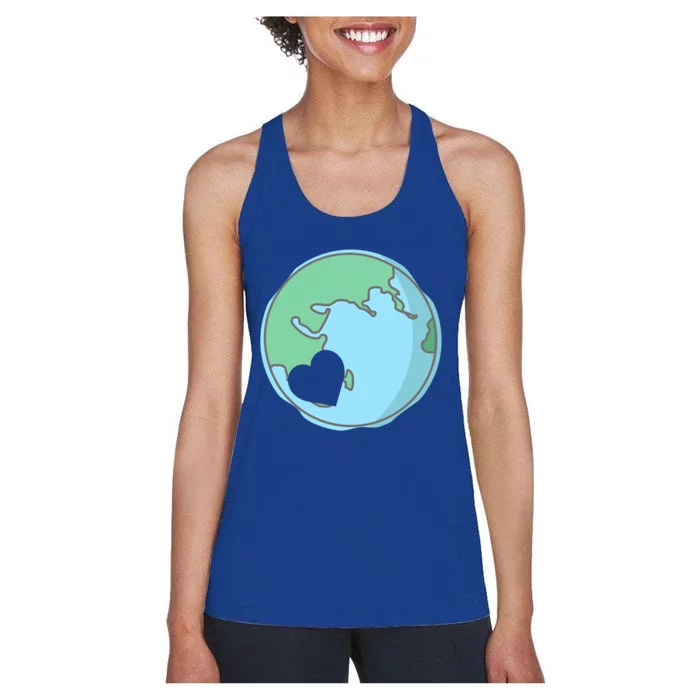 Earth Day One Love Protect The Nature Save Earth Lover Gift Funny Gift Women's Racerback Tank