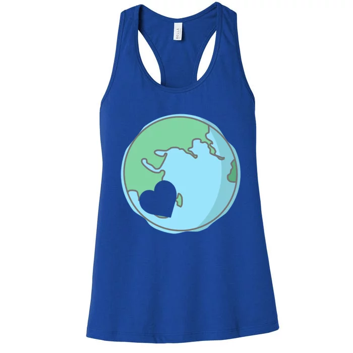 Earth Day One Love Protect The Nature Save Earth Lover Gift Funny Gift Women's Racerback Tank