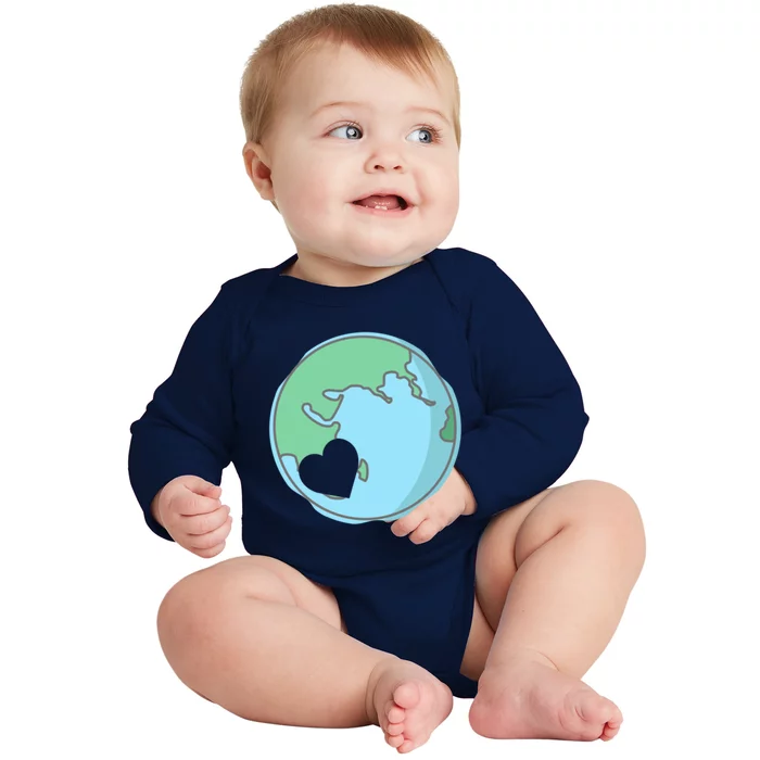 Earth Day One Love Protect The Nature Save Earth Lover Gift Funny Gift Baby Long Sleeve Bodysuit