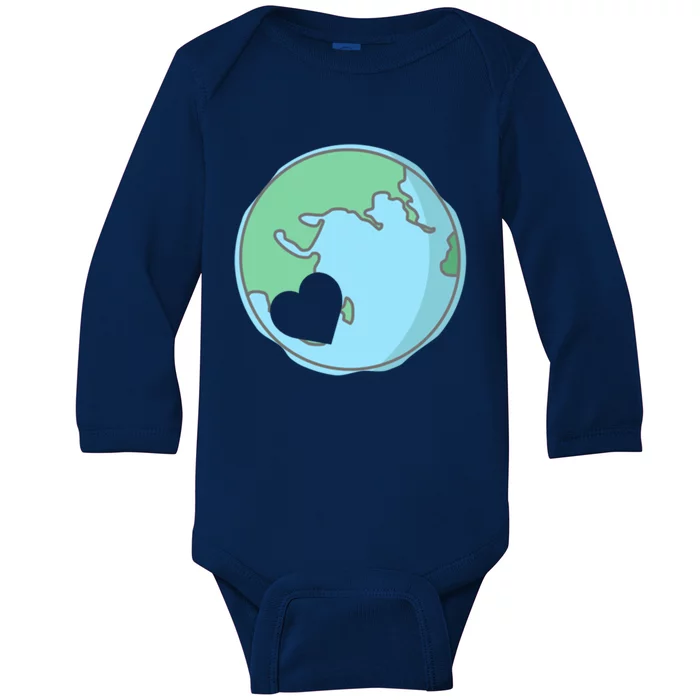 Earth Day One Love Protect The Nature Save Earth Lover Gift Funny Gift Baby Long Sleeve Bodysuit