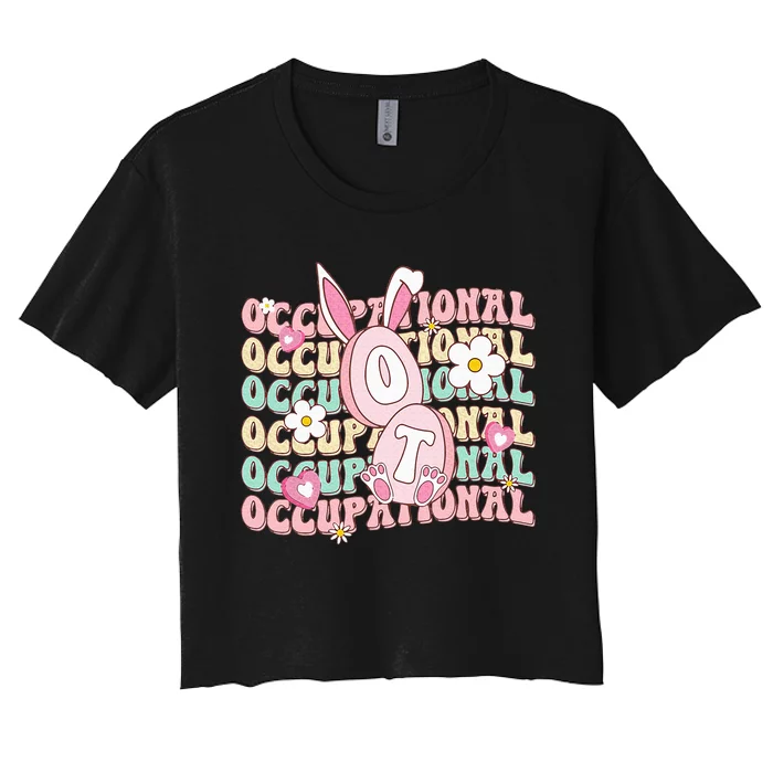 Easter Day Occupational Therapy Spring Ot Assistant Cota Ota Women's Crop Top Tee