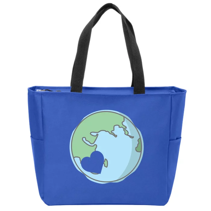 Earth Day One Love Protect The Nature Save Earth Lover Gift Funny Gift Zip Tote Bag