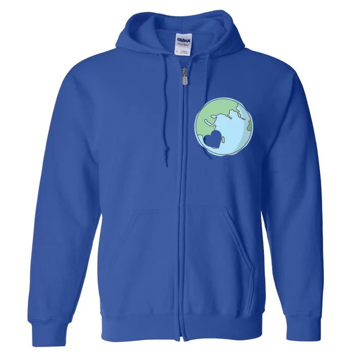 Earth Day One Love Protect The Nature Save Earth Lover Gift Funny Gift Full Zip Hoodie