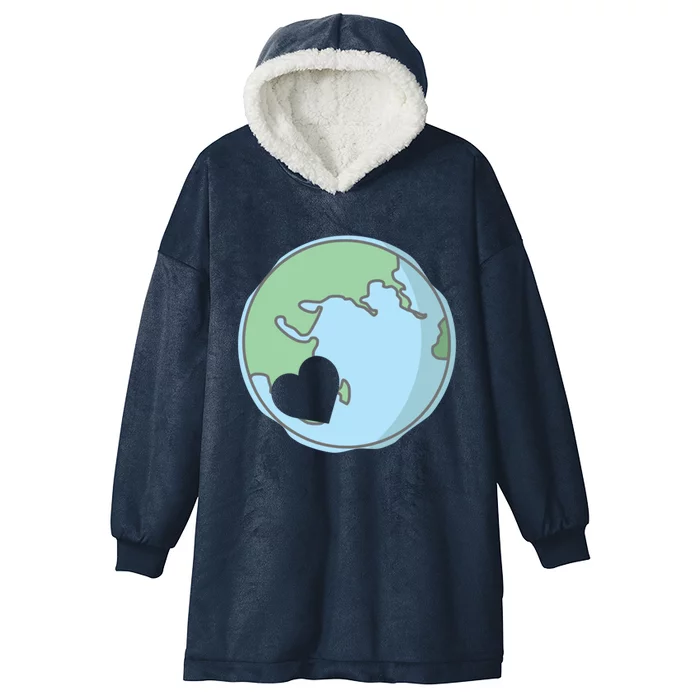 Earth Day One Love Protect The Nature Save Earth Lover Gift Funny Gift Hooded Wearable Blanket