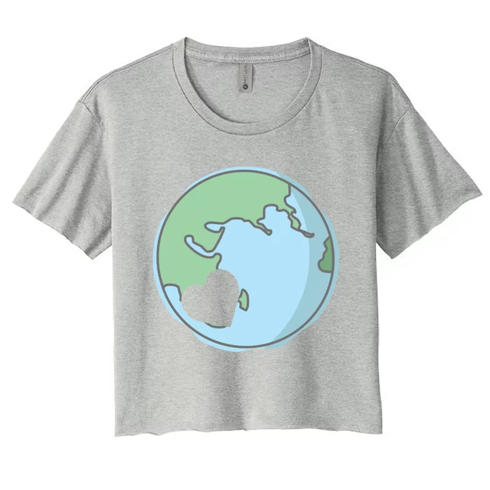 Earth Day One Love Protect The Nature Save Earth Lover Gift Funny Gift Women's Crop Top Tee