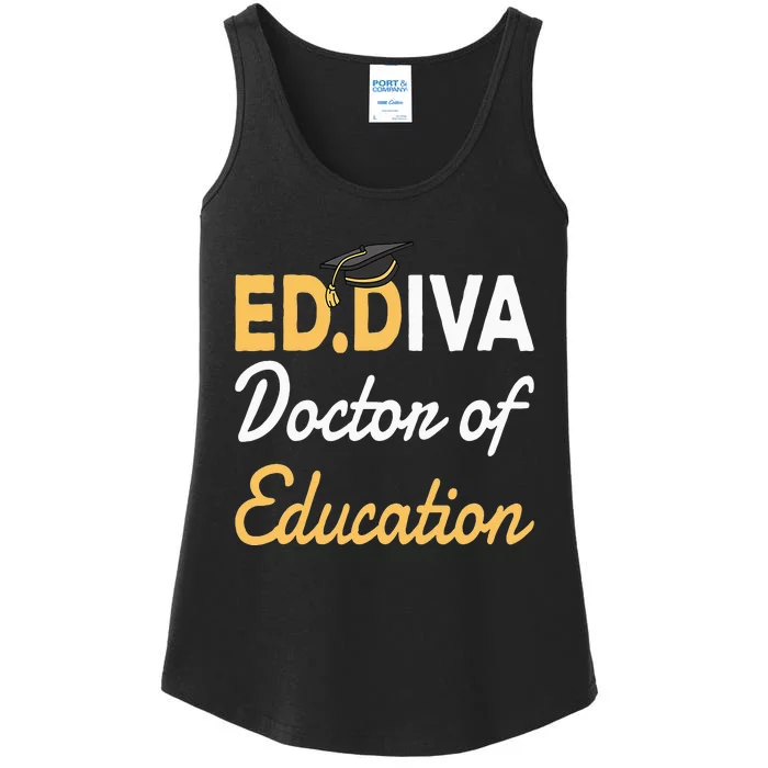 EdD Doctor Of Education Ed.D Diva Doctoral Degree Ladies Essential Tank